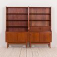 Johannes Sorth for Nexo two pieces bookcase with secretaire in teak  scaled