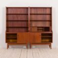 Johannes Sorth for Nexo two pieces bookcase with secretaire in teak  scaled