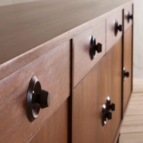 2204 Long Italian sideboard in teak with turned handles-14 Long Italian sideboard in teak with turned handles scaled