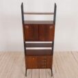 ugly Italian mid century free standing bookshelf wall unit with brass details  scaled