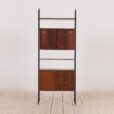 ugly Italian mid century free standing bookshelf wall unit with brass details  scaled