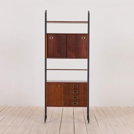 2210 ugly Italian mid century free standing bookshelf wall unit with brass details-3 ugly Italian mid century free standing bookshelf wall unit with brass details scaled