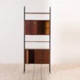 ugly Italian mid century free standing bookshelf wall unit with brass details  scaled