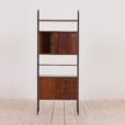 ugly Italian mid century free standing bookshelf wall unit with brass details  scaled