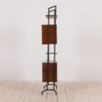 ugly Italian mid century free standing bookshelf wall unit with brass details  scaled