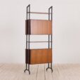 ugly Italian mid century free standing bookshelf wall unit with brass details  scaled