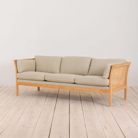 Scandinavian rattan  seater sofa in new upholstery a La Plexus Denmark s  scaled