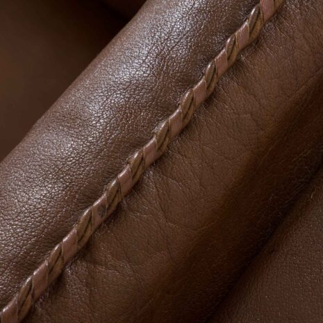 21002-Pair of brown buffalo leather swivel lounge chairs by Aalborg Polstermøbelfabrik.-7 Pair of brown buffalo leather swivel lounge chairs by Aalborg Polstermobelfabrik