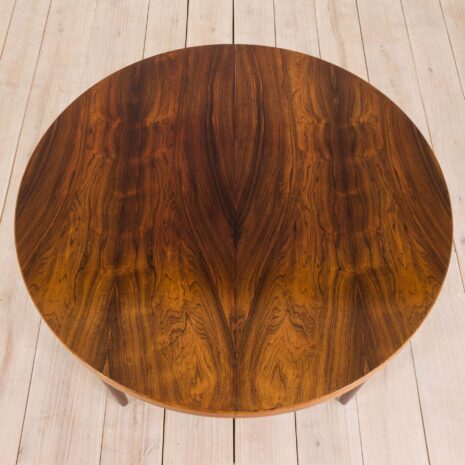 21011-Kai Kristiansen rosewood round extension table-10 Kai Kristiansen rosewood round extension table