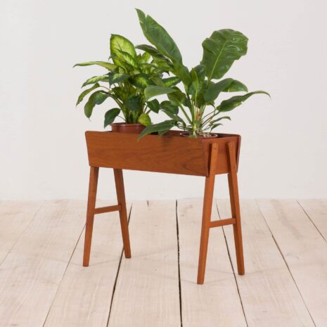 Simple Danish teak planter  scaled