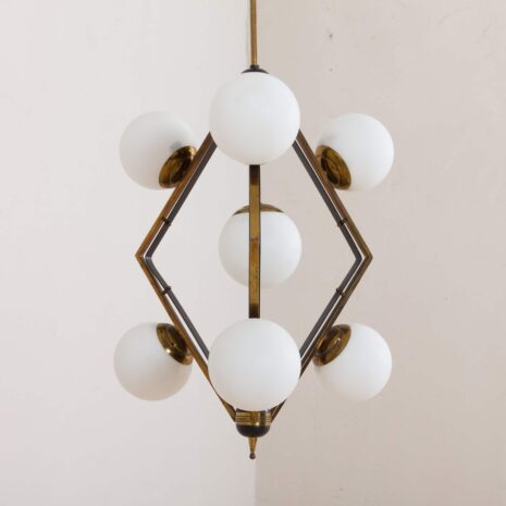 Original Stilnovo lamp diamond shaped pendant chandelier  scaled