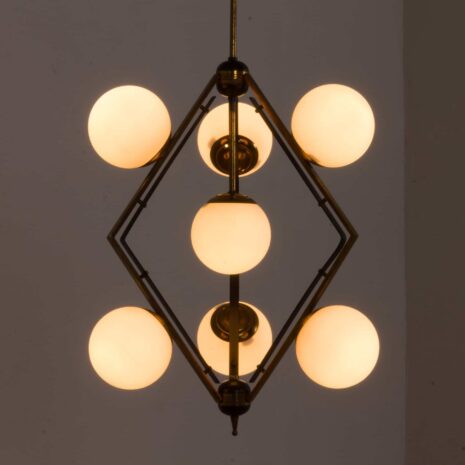 2206 Original Stilnovo lamp diamond shaped pendant chandelier-8 Original Stilnovo lamp diamond shaped pendant chandelier scaled