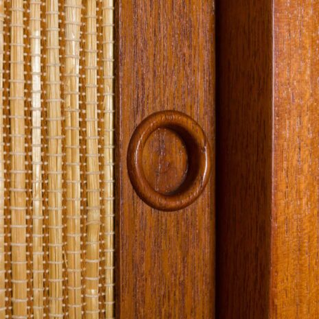 2207 Norwegian free standing wall unit in teak with straw sliding doors-17 Norwegian free standing wall unit in teak with straw sliding doors scaled