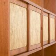 Norwegian free standing wall unit in teak with straw sliding doors  scaled