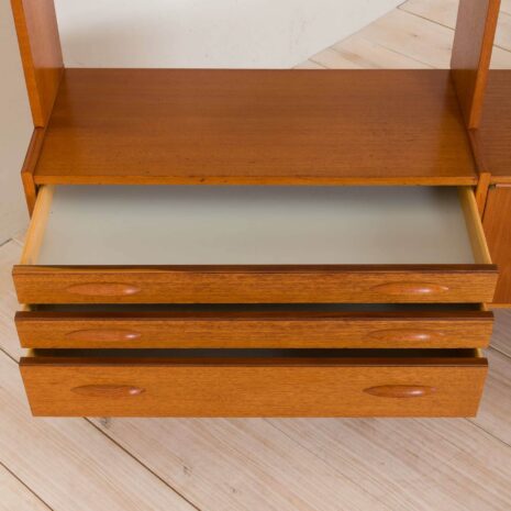 2207 Norwegian free standing wall unit in teak with straw sliding doors-9 Norwegian free standing wall unit in teak with straw sliding doors scaled