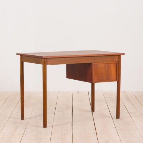 2219-Small Danish teak desk with 3 drawers 1960s-7 Small Danish teak desk with drawers s