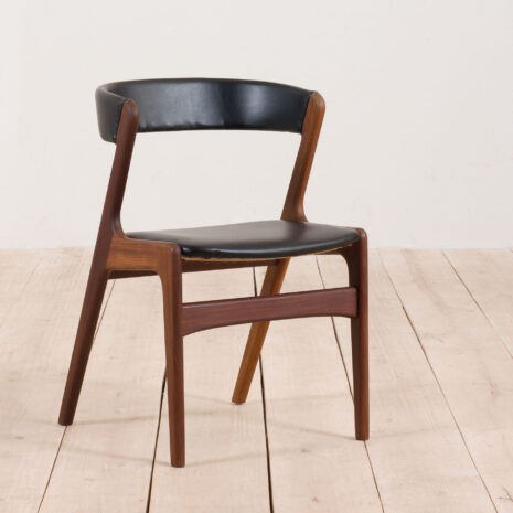 Kai Kristiansen Fire chair in new black aniline leather Denmark s