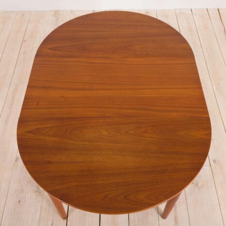 2225 Duński okrągły stół rozkładany z drewna tekowego-3 Danish round extension table in teak scaled