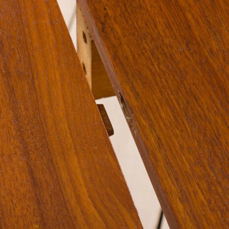 2225 Duński okrągły stół rozkładany z drewna tekowego-6 Danish round extension table in teak scaled