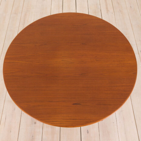 2226 Skandynawski stół z drewna tekowego z okrągłym przedłużeniem w stylu vintage-10 Scandinavian teak dining table round extension vintage table