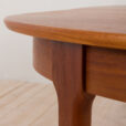 Scandinavian teak dining table round extension vintage table