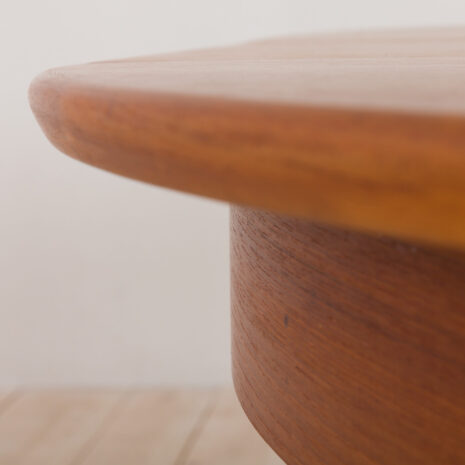 2226 Skandynawski stół z drewna tekowego okrągły stół vintage-7 Scandinavian teak dining table round extension vintage table