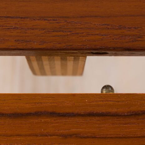 2226 Skandynawski stół z drewna tekowego okrągły stół vintage-8 Scandinavian teak dining table round extension vintage table