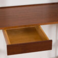 Three bay teak wall unit with a desk shelving with  cabinets Denmark s
