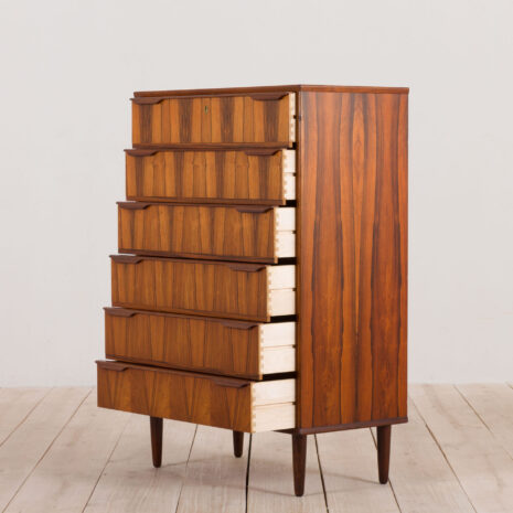 21005-Danish mid century rosewood chest of drawers from the 60s-2 Danish mid century rosewood chest of drawers from the s scaled