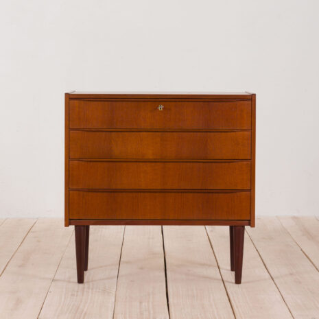 21006-Danish teak dresser with 4 drawers-1 Danish teak dresser with drawers scaled