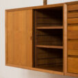 Cadovius  bay teak royal wall unit with  cabinets and  shelves  scaled