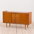 Scandinavian sideboard in teak with drawers and sliding doors Norway s Sideboard tekowy skandynawski komoda szuflad Norwegia lata scaled