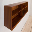 Vintage wall shelf shelving cabinet in teak bookshelf Denmark s  scaled