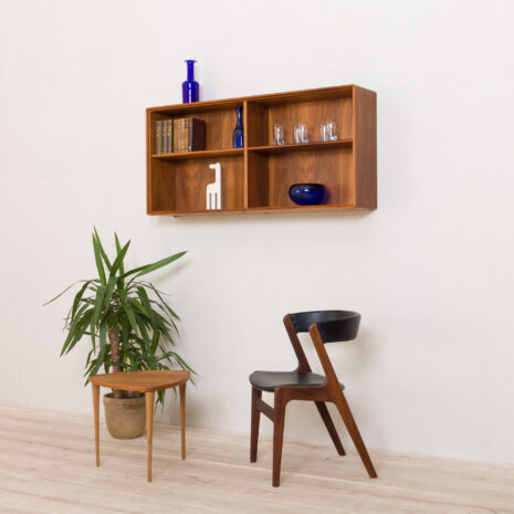 21033-Etagère murale vintage, étagère en teck, bibliothèque, Danemark, années 60-2 Vintage wall shelf shelving cabinet in teak bookshelf Denmark s scaled