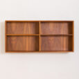 Vintage wall shelf shelving cabinet in teak bookshelf Denmark s  scaled