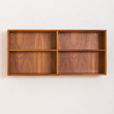 21033-Vintage wall shelf, shelving cabinet in teak, bookshelf, Denmark, 60s-3 Vintage wall shelf shelving cabinet in teak bookshelf Denmark s scaled