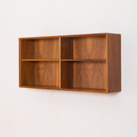 21033-Vintage wall shelf, shelving cabinet in teak, bookshelf, Denmark, 60s-4 Vintage wall shelf shelving cabinet in teak bookshelf Denmark s scaled