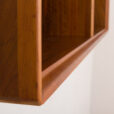 Vintage wall shelf shelving cabinet in teak bookshelf Denmark s  scaled