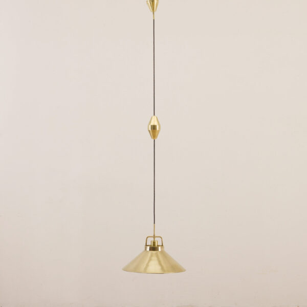 Lyfa brass adjustable height pendant lamp  scaled