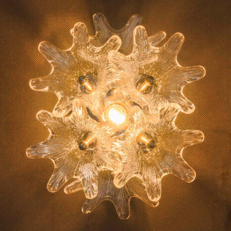 21042 - Kinkiety ścienne Venini, para lamp kwiatowych z kloszami z murano-11 Kinkiety ścienne Venini para lamp kwiatowych z kloszami z murano skalowane