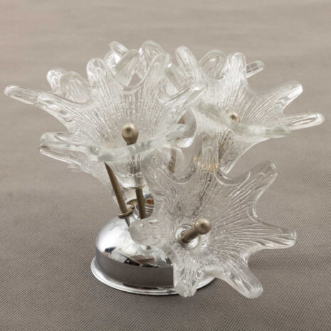 21042-Wall sconces przez Venini, para kwiatowych lamp z murano klosze-5 Kinkiety ścienne Venini para lamp kwiatowych z kloszami z murano skalowane