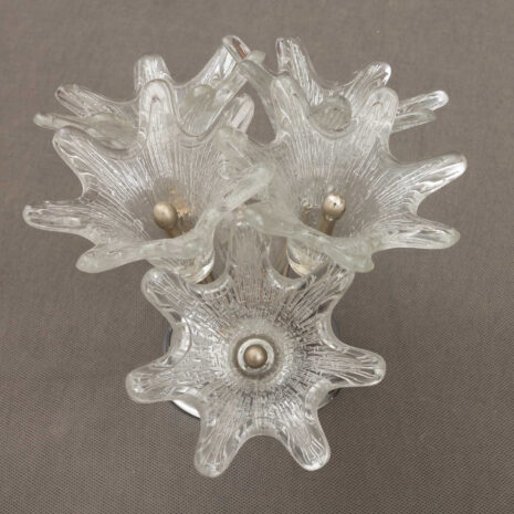 21042 - Kinkiety ścienne Venini, para lamp kwiatowych z kloszami z murano-6 Kinkiety ścienne Venini para lamp kwiatowych z kloszami z murano skalowane