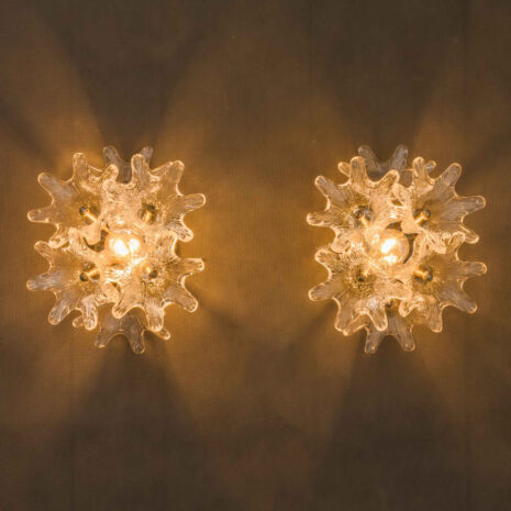 21042 - Kinkiety ścienne Venini, para lamp kwiatowych z kloszami z murano-9 Kinkiety ścienne Venini para lamp kwiatowych z kloszami z murano skalowane