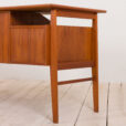 Biurko z drewna tekowego Gunnar Nielsen dla Tibergaard z szafką barową Dania w skali