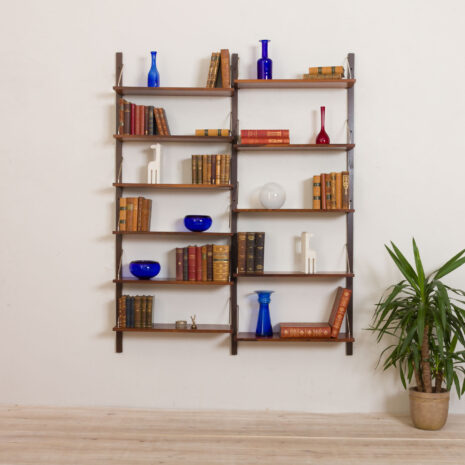 set of  rosewood shelves in the style of Cadovius Sorensen  scaled