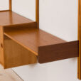 Sven Andersen Mobelfabrikk Wall unit in teak  bay hanging shelving system with  cabinets Hillevag Norway  scaled
