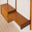 Sven Andersen Mobelfabrikk Wall unit in teak  bay hanging shelving system with  cabinets Hillevag Norway  scaled