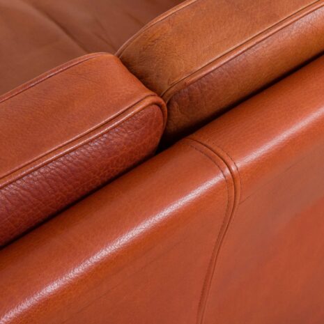 2137 S-Mogensen style 3 seater sofa in reddish leather z plamami -5 S Mogensen style seater sofa in reddish leather z plamami scaled