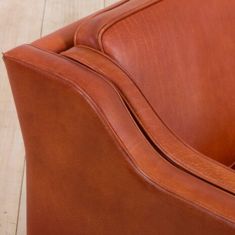 2137 S-Mogensen style 3 seater sofa in reddish leather z plamami -8 S Mogensen style seater sofa in reddish leather z plamami scaled