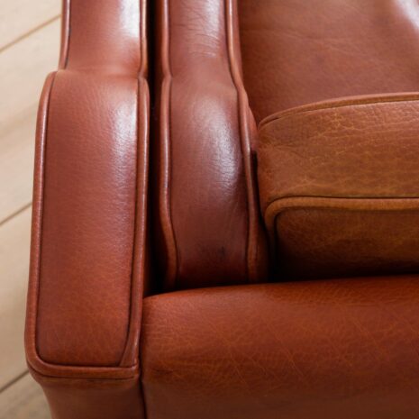 2137 S-Mogensen style 3 seater sofa in reddish leather z plamami -9 S Mogensen style seater sofa in reddish leather z plamami scaled